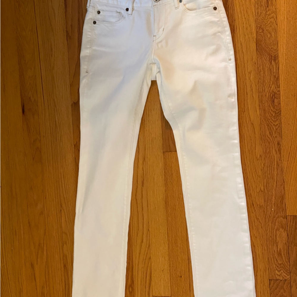 Madewell rail straight white jean